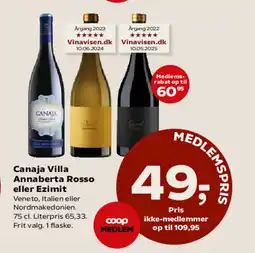 SuperBrugsen Canaja Villa Annaberta Rosso eller Ezimit tilbud