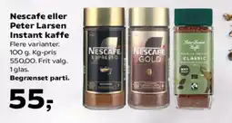 SuperBrugsen Nescafe eller Peter Larsen Instant kaffe tilbud