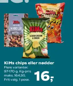 SuperBrugsen Kims chips eller nødder tilbud