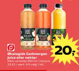 SuperBrugsen Økologisk Godmorgen juice eller nektar tilbud