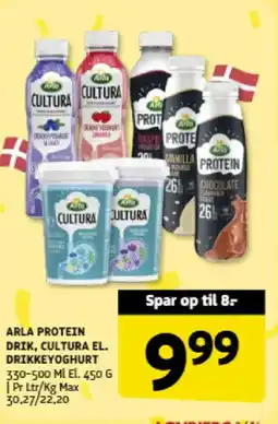 Løvbjerg ARLA Protein drik, cultura el. drikkeyoghurt tilbud