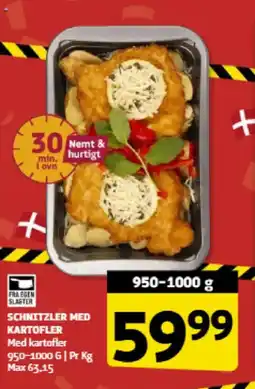 Løvbjerg Schnitzler med kartofler tilbud