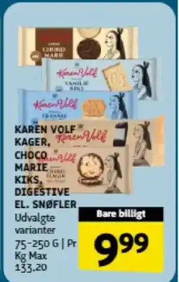 Løvbjerg Karen Volf kager, choco marie kiks. digestive el. snøfler tilbud
