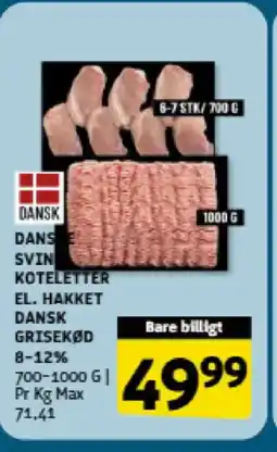 Løvbjerg Danse svin koteletter el. hakket dansk grisekød 8-12% tilbud