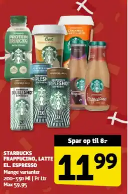 Løvbjerg Starbucks frappucino, latte el. espresso tilbud