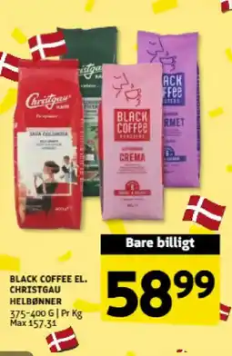 Løvbjerg Black coffee el. Christgau helbønner tilbud