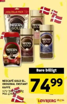 Løvbjerg Nescafé Gold el. original instant kaffe tilbud