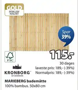 JYSK MARIEBERG bademåtte, DKK 115 tilbud