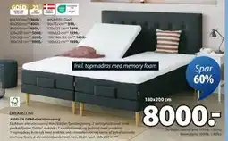JYSK JOSELVA GE40 elevationsseng, DKK 8000 tilbud