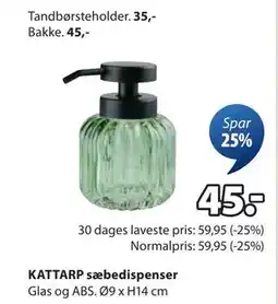 JYSK KATTARP sæbedispenser, DKK 45 tilbud