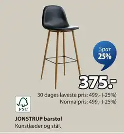 JYSK JONSTRUP barstol, DKK 375 tilbud