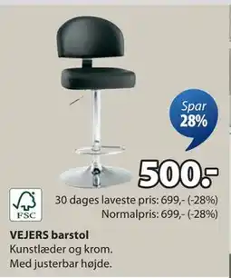 JYSK VEJERS barstol, DKK 500 tilbud