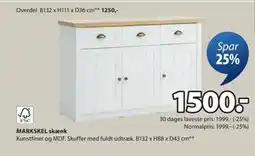 JYSK MARKSKEL skænk, DKK 1500 tilbud