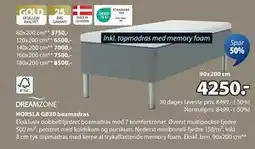 JYSK HORSLA GB30 boxmadras., DKK 4250 tilbud
