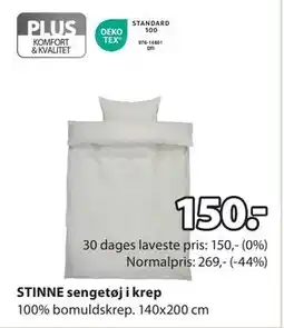 JYSK STINNE sengetøj i krep, DKK 150 tilbud