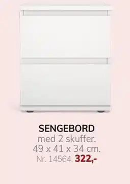 Daells Bolighus SENGEBORD, DKK 322 tilbud
