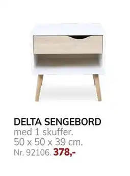 Daells Bolighus DELTA SENGEBORD, DKK 378 tilbud