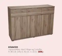 Daells Bolighus KOMMODE, DKK 1656 tilbud