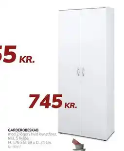 Daells Bolighus GARDEROBESKAB, DKK 745 tilbud