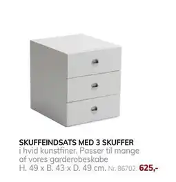 Daells Bolighus SKUFFEINDSATS MED 3 SKUFFER, DKK 625 tilbud