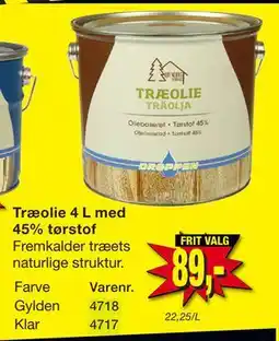 Harald Nyborg Træolie 4 L med 45% tørstof, DKK 89 tilbud