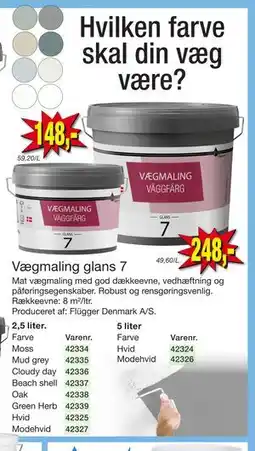 Harald Nyborg Vægmaling glans 7 tilbud
