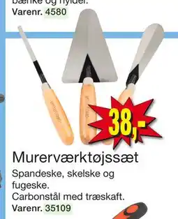 Harald Nyborg Murerværktøjssæt, DKK 38 tilbud