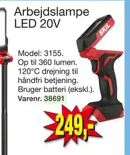 Harald Nyborg Arbejdslampe LED 20V, DKK 249 tilbud