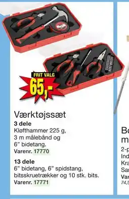 Harald Nyborg Værktøjssæt, DKK 65 tilbud