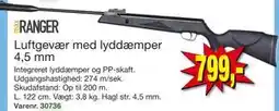 Harald Nyborg Luftgevær med lyddæmper 4,5 mm, DKK 799 tilbud