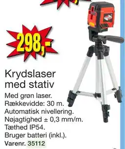 Harald Nyborg Krydslaser med stativ, DKK 298 tilbud