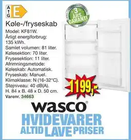 Harald Nyborg Køle-/fryseskab, DKK 1199 tilbud
