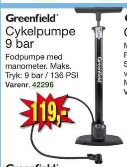 Harald Nyborg Cykelpumpe 9 bar, DKK 119 tilbud