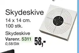Harald Nyborg Skydeskive, DKK 58 tilbud