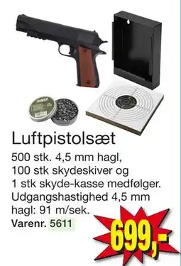 Harald Nyborg Luftpistolsæt, DKK 699 tilbud