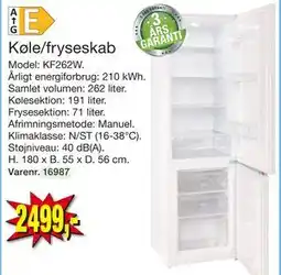Harald Nyborg Køle/fryseskab, DKK 2499 tilbud