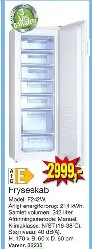 Harald Nyborg Fryseskab, DKK 2999 tilbud