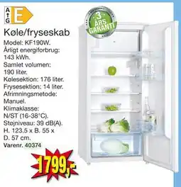 Harald Nyborg Køle/fryseskab, DKK 1799 tilbud