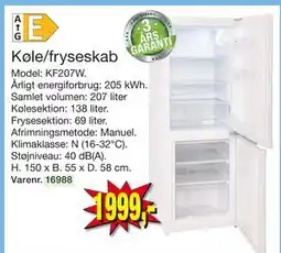 Harald Nyborg Køle/fryseskab, DKK 1999 tilbud