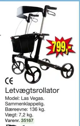 Harald Nyborg Letvægtsrollator, DKK 799 tilbud