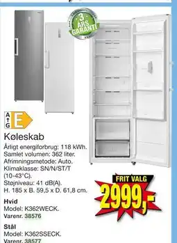 Harald Nyborg Køleskab, DKK 2999 tilbud
