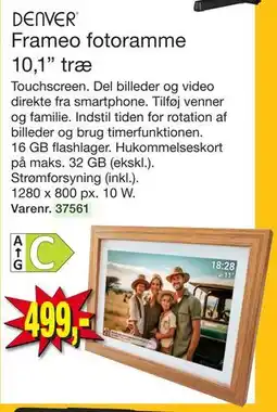 Harald Nyborg Frameo fotoramme 10,1” træ, DKK 499 tilbud
