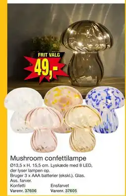 Harald Nyborg Mushroom confettilampe, DKK 49 tilbud