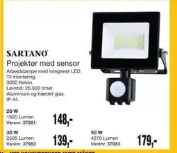Harald Nyborg Projektør med sensor tilbud