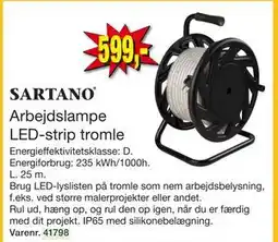 Harald Nyborg Arbejdslampe LED-strip tromle, DKK 599 tilbud