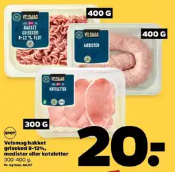 Netto Velsmag hakket grisekød 8-12%, medister eller koteletter tilbud