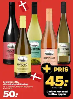 Netto Logismose No. eller alkoholfri Riesling tilbud