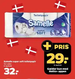 Netto Samelle super soft toiletpapir tilbud