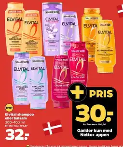 Netto Elvital shampoo eller balsam tilbud