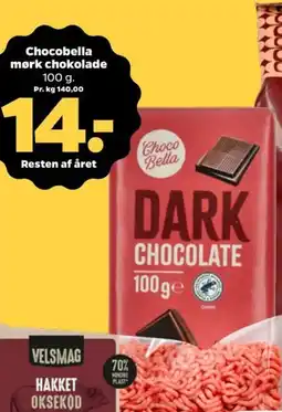 Netto Chocobella mørk chokolade tilbud